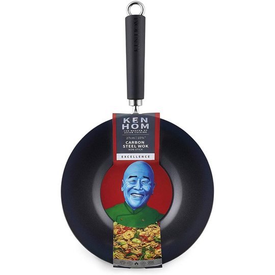 Ken Hom Excellence Non Stick Carbon Steel Wok 27cm [KH427001]