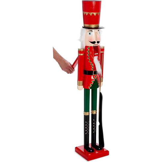Giant Christmas Nutcracker Soldier (120cm) Life-Size Traditional Xmas Decoration