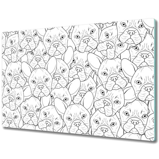 Azocar Tempered Glass Bulldogs Chopping Board