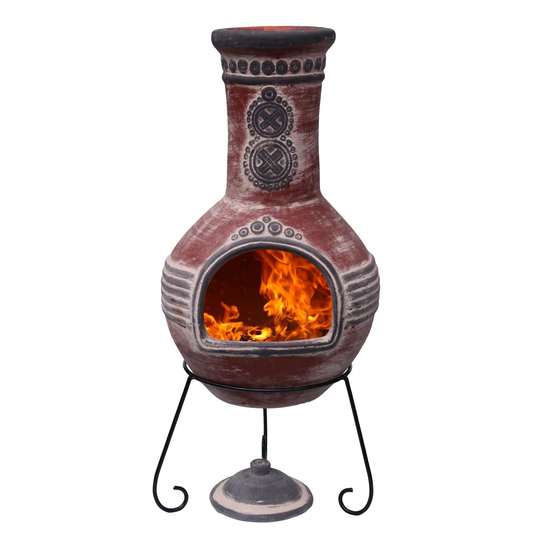 Azteca Extra Large Mexican Clay Chimenea