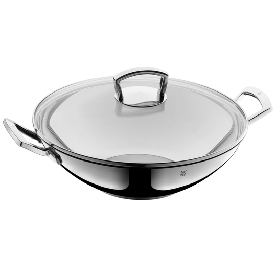 36cm Stainless Steel Wok with Lid