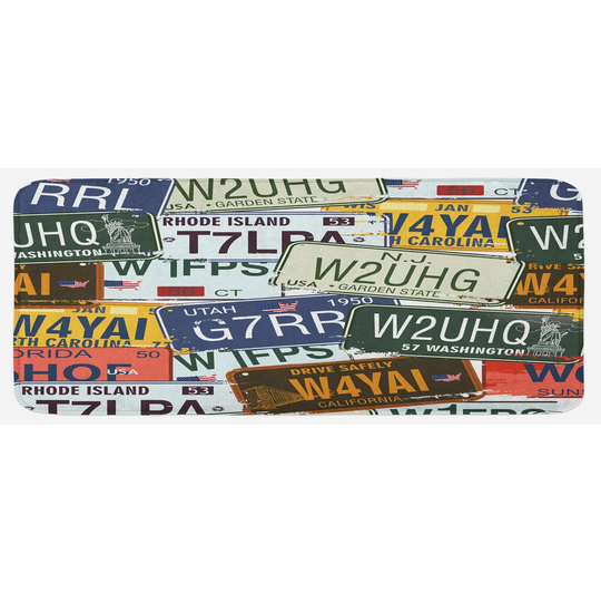 Vintage Kitchen Mat Vintage Travel Plate