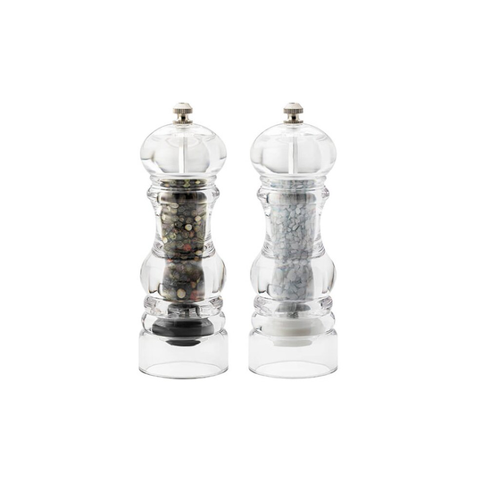 English Tableware Company President Clear Acrylic Salt & Pepper Mill Set