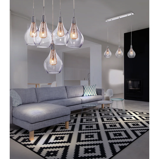 Elektra 3-Light Kitchen Island Teardrop Pendant