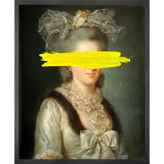 Yellow Mark by Young and Battaglia - Picture Frame Graphic Art on Canvas