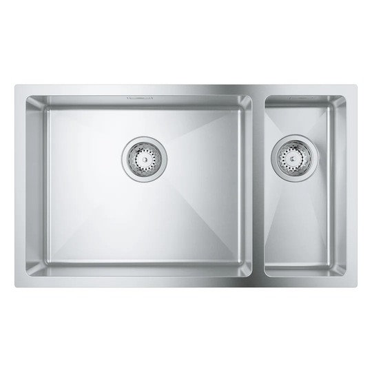 GROHE K700 Undermount stainless steel sink offers contemporary sleek style with a durable 1.5 bowl design 31575SD1