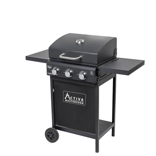 48 cm beweglicher Propan-Gasgrill mit 3 Brenner