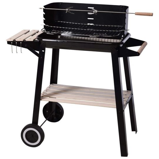 ProGarden Charcoal Barbecue Grill Black Freestanding BBQ Outdoor Garden Patio
