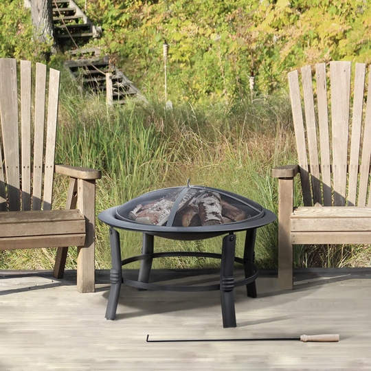 42.01Cm H x 66.04Cm W Steel Wood Burning Outdoor Fire Pit