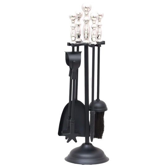 Tarawa 4 Piece Cast Iron Fireplace Tool Set