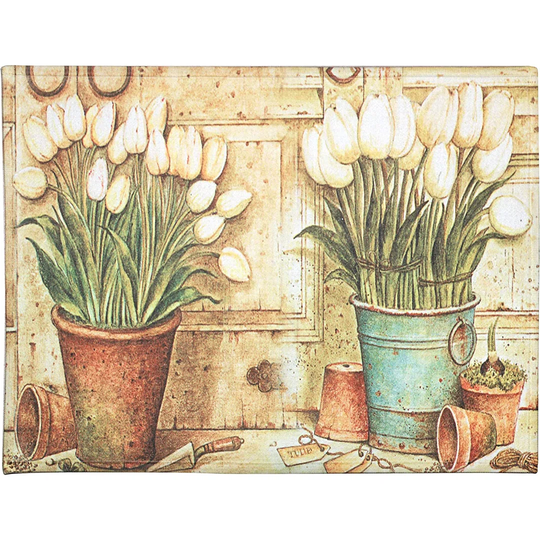 Barons Home Kitchen Carpet Or Anti -Meager Non -Slip Bathroom In White Tulip Tulip 60X40 Cm Fabric