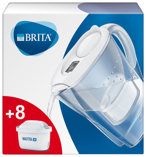 Brita Marella Fridge Water Filter Jug and 8 Cartridges - Wht
