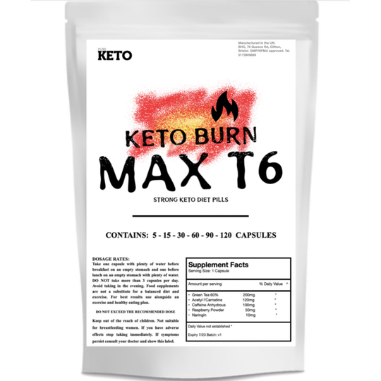 Keto Burn Max T6 Fat Burners - 60 capsules - weight loss pills