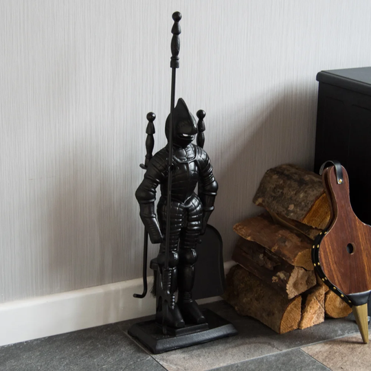 4 Piece Iron Fireplace Tool Set