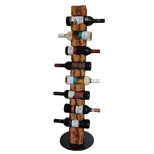 Briceno 8 Bottle Solid Wood Floor Wine Bottle Rack