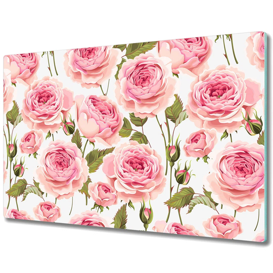Mcchesney Tempered Glass Roses Chopping Board