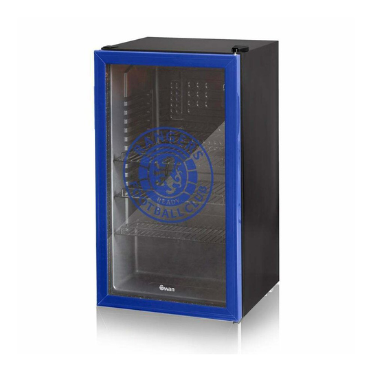 Swan Rangers Under Counter Fridge 80L Glass Front 85W SR12030RANN