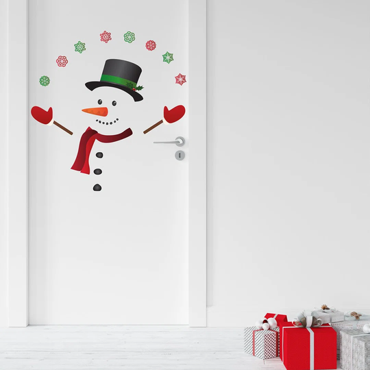 Happy Snowman Decoration Wall Sticker