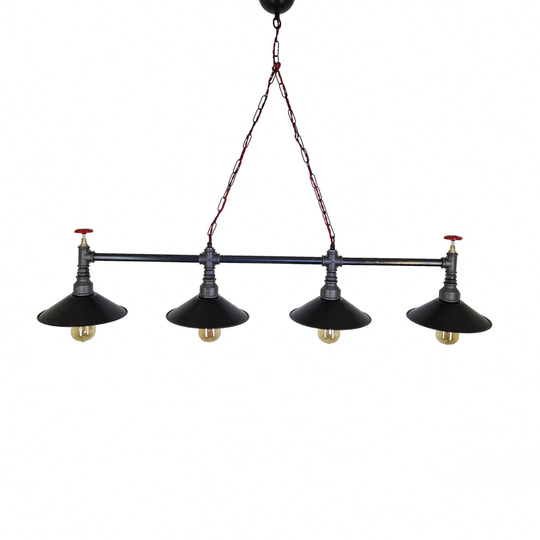 Wasdale 4 - Light Kitchen Island Cone Pendant