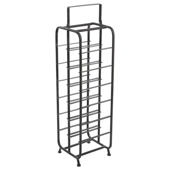 Bottle Rack "Broc", Metal, Grey, 23X79.5 Cm