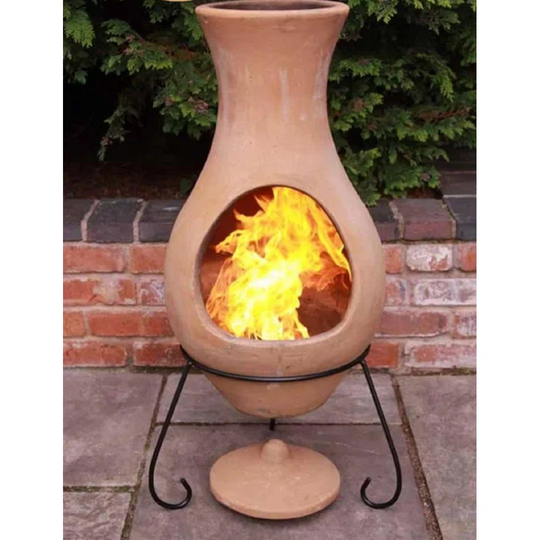 Air Style Large Mexican Clay Chimenea unpainted
