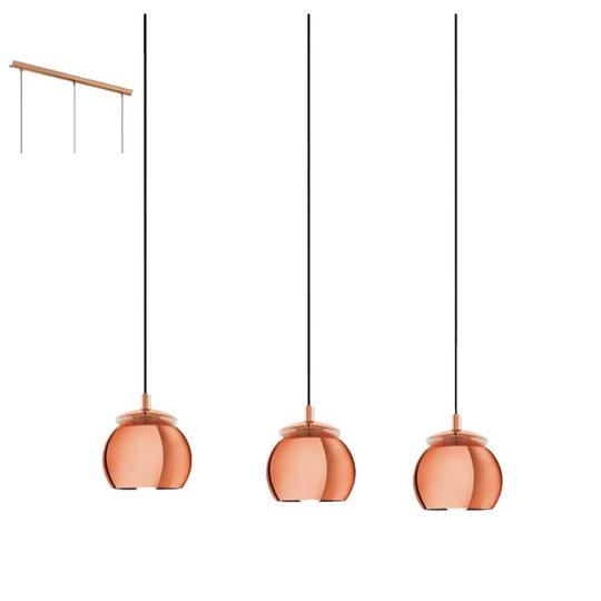Francisco 3 - Light Kitchen Island Dome Pendant