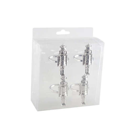 SILVER NAPKIN RINGS THE NUTCRACKER - SET OF 4