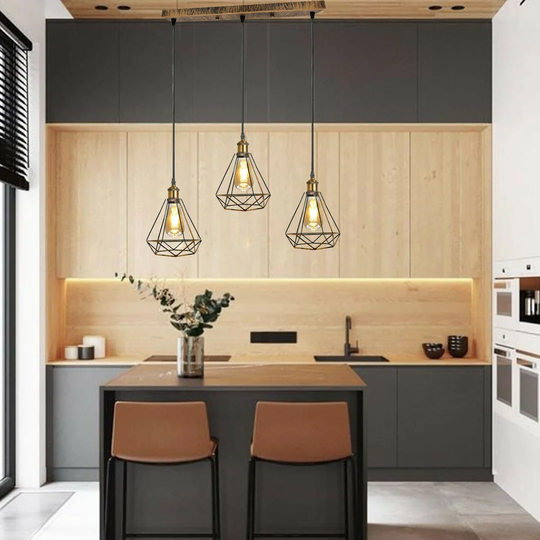 Gamada 3 - Light Kitchen Island Geometric Pendant