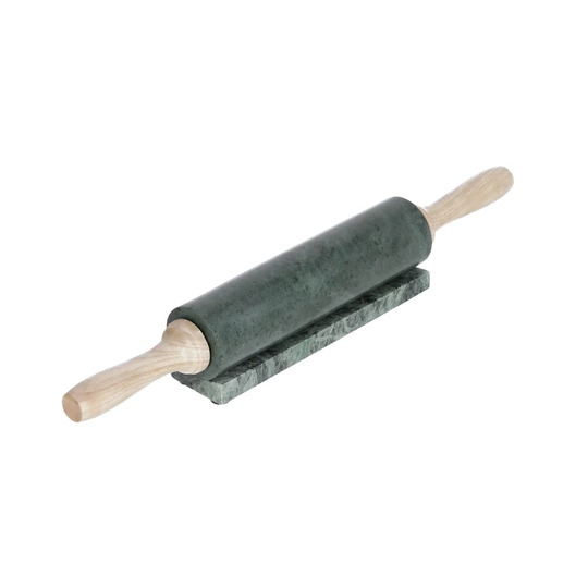 Vestrawood And Green Marble Rolling Pin