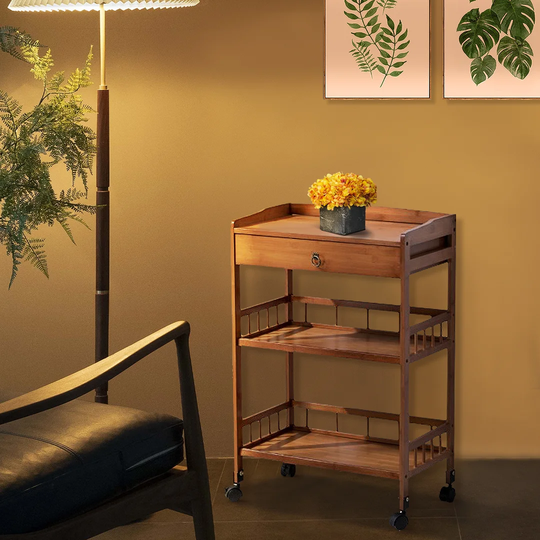 Abe 53 Cm Kitchen Trolley with Locking Wheels