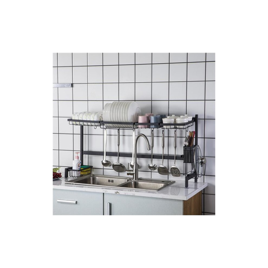 Stainless Steel Single Layer Kitchen Bowl Rack Shelf Hanging Wall