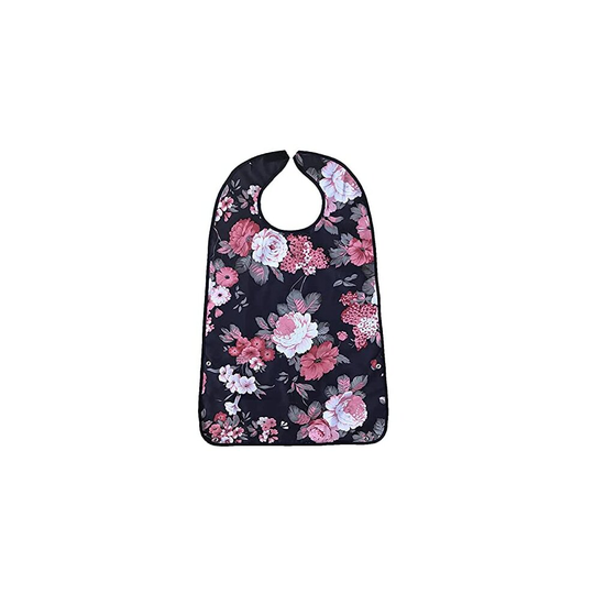 Harrington Marley NEW ADULT BIB APRON CLOTHES PROTECTOR WIPE PVC WATERPROOF ELDERLY DINING WASHABLE PRETTY ROSES CHIC FLORAL