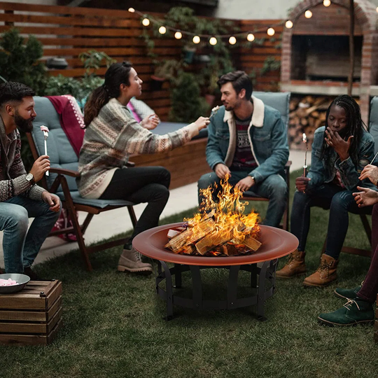 Adamantini 50Cm H x 76Cm W Charcoal Outdoor Fire Pit with Lid
