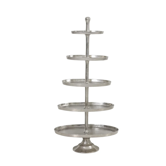 Michelle 170cm 5 Layers Etagere in Raw Nickel