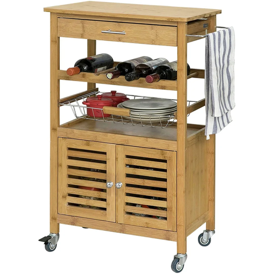 Israel 60 Cm Kitchen Trolley with Locking Wheels