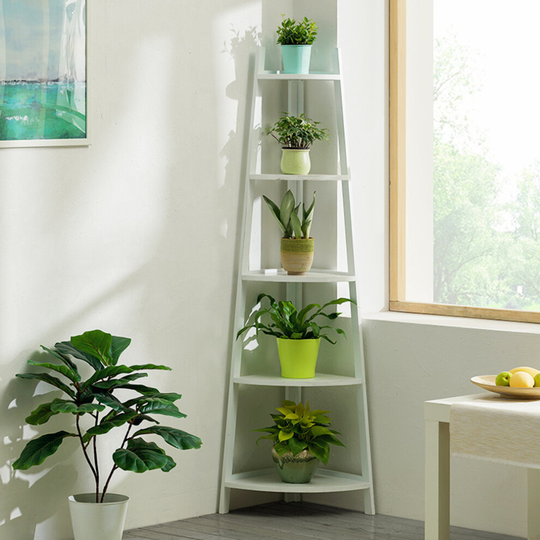 Tier Corner Ladder Shelf Bookcase Plant Flower Stand Storage Rack