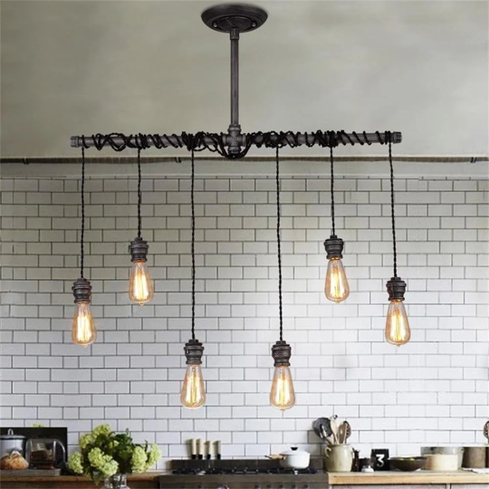 Hartfield 6 - Light Kitchen Island Pendant