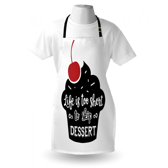 Muffin Silhouette with Cherry Apron
