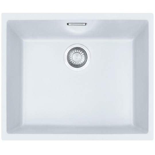 Franke SID 110-50 1.0 Bowl White Tectonite Undermount Kitchen Sink And Waste Kit