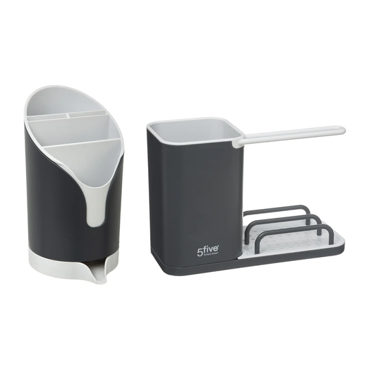 2 Piece Sink Caddy and Utensil Holder Set