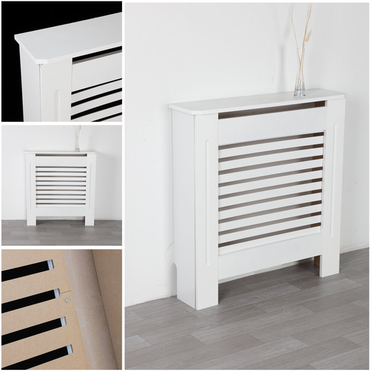 (Small) New Radiator Cover White Modern Traditional Wood Grill Shelf Cabinet Furniture