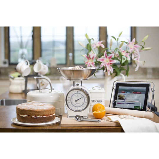 Living Nostalgia Kitchen Scale and Flour Canister Set