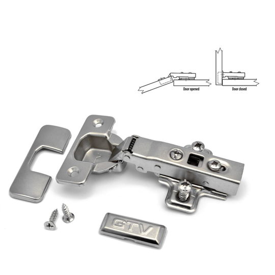 50 x GTV SOFT CLOSE 35mm KITCHEN CABINET DOOR HINGE PLATE + SCREWS