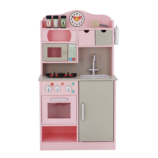 Teamson Kids Wooden Play Kitchen - Pink