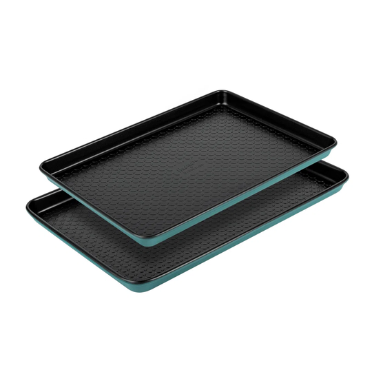 Prestige - Nadiya - Oven Tray Twin Pack Set - Non Stick - PFOA Free Interior - Dishwasher Safe - 10 Year Guarantee