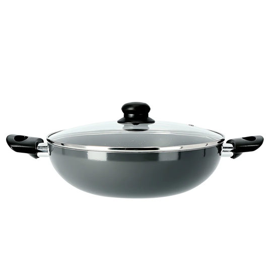 Belfry Kitchen Sanchez Non-Stick Aluminium Wok with Lid