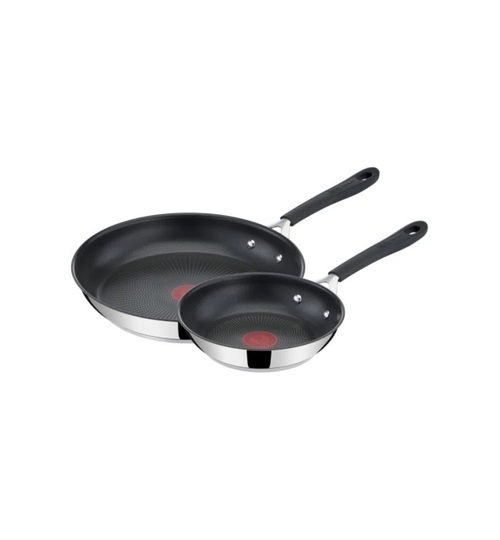 Jamie Oliver Quick & Easy Stainless Steel 20Cm & 28Cm Frying Pan Set