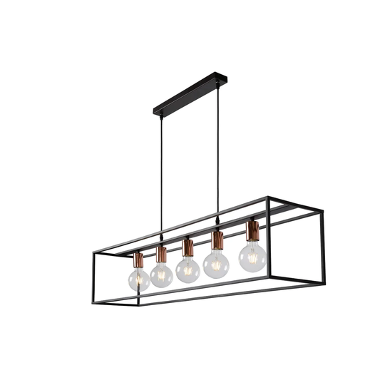 5-Light Kitchen Island Linear Pendant