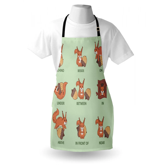 Nut And Fluffy Animal Cartoon Nutcracker Apron