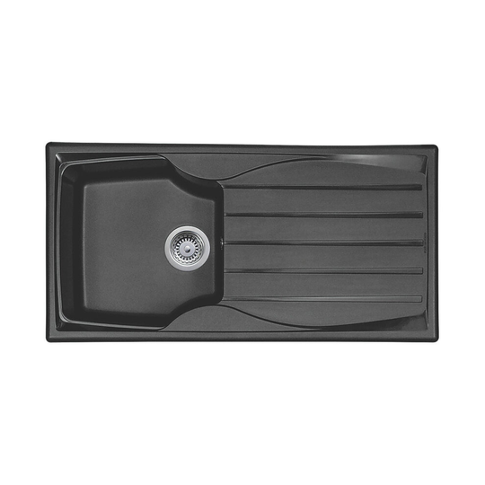 Astracast Sink Sierra Teflite Black 1 Bowl Reversible Drainer 980x500mm